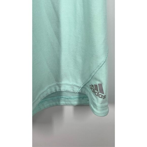 Adidas Women's Scoop Neck Mesh Racerback Tank Top Turquoise Size Medium - Picture 3 of 7
